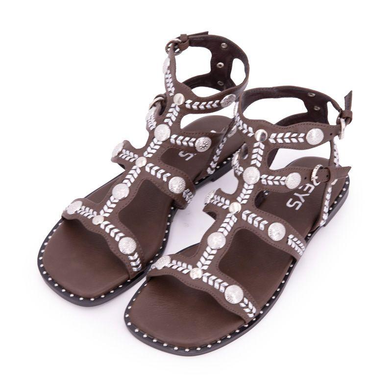 Sandales spartiates à clous avec boucles Femme KEYS