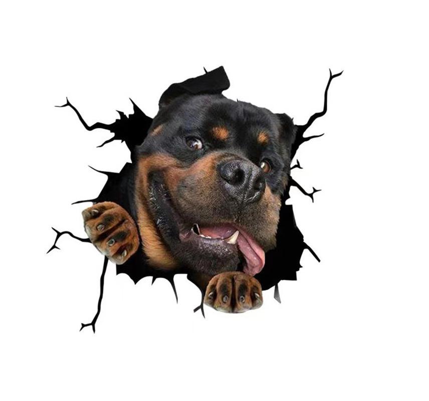 Animal Car Stickers Waterproof PVC Auto Scratch Occlude 3D Simulation Electrostatic Decal Car Window Home Decoration