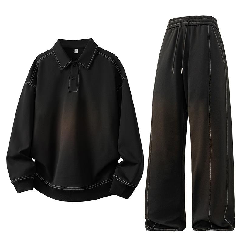 

Комплект мужского нижнего белья и верхней одежды Полный наряд для и 2025 Новый стиль Повседневная спортивная мужская одежда для активного отдыха S чёрный