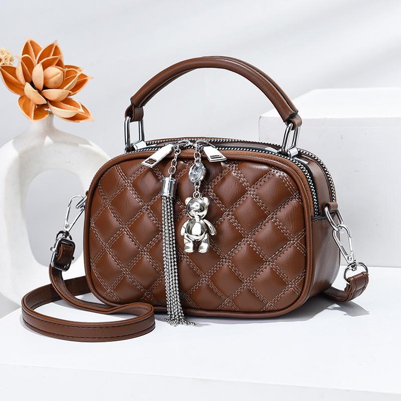 Women's Diamond Quilted Mini Crossbody Bag 2025 - New Textured Style Shoulder Handbag