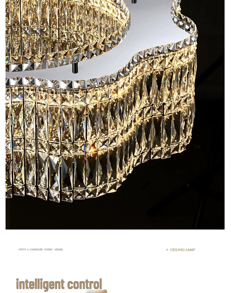 Luxurious Crystal Chandelier: Stylish, Creative & Modern Lighting Fixture for Living Room or Restaurant (2025 New Model)