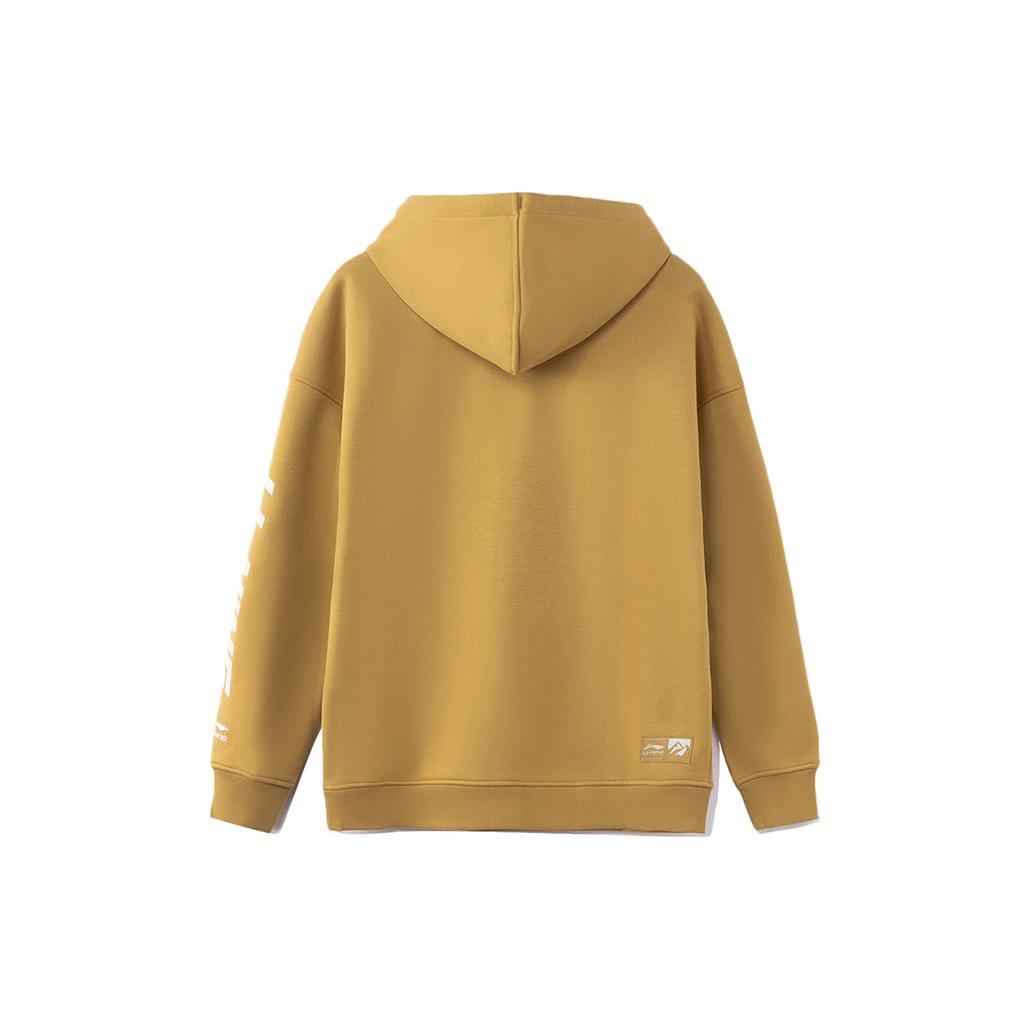 Li Ning Sports Trendy Collection Sweatshirts Unisex Brown Hooded Thickened Regular AWDR857-6