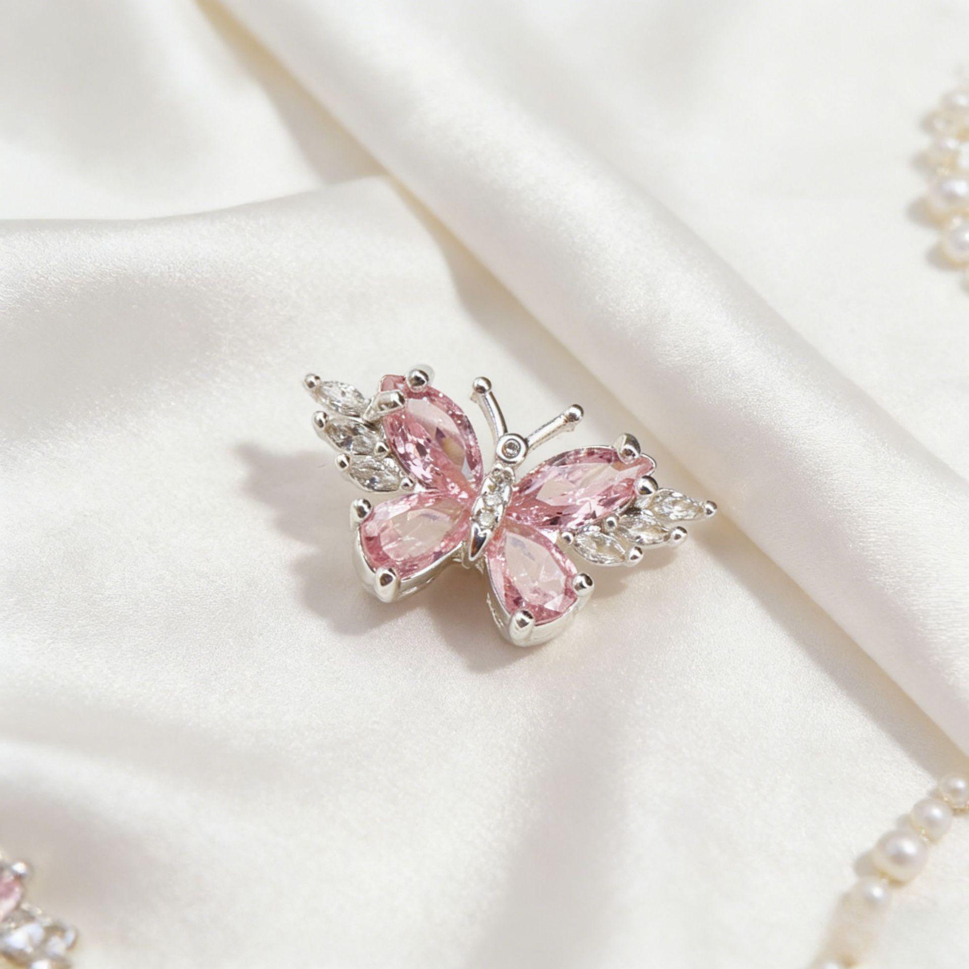 Позолоченное 18 каратным золотом 3D-украшение-бабочка с цирконами, аксессуары для DIY