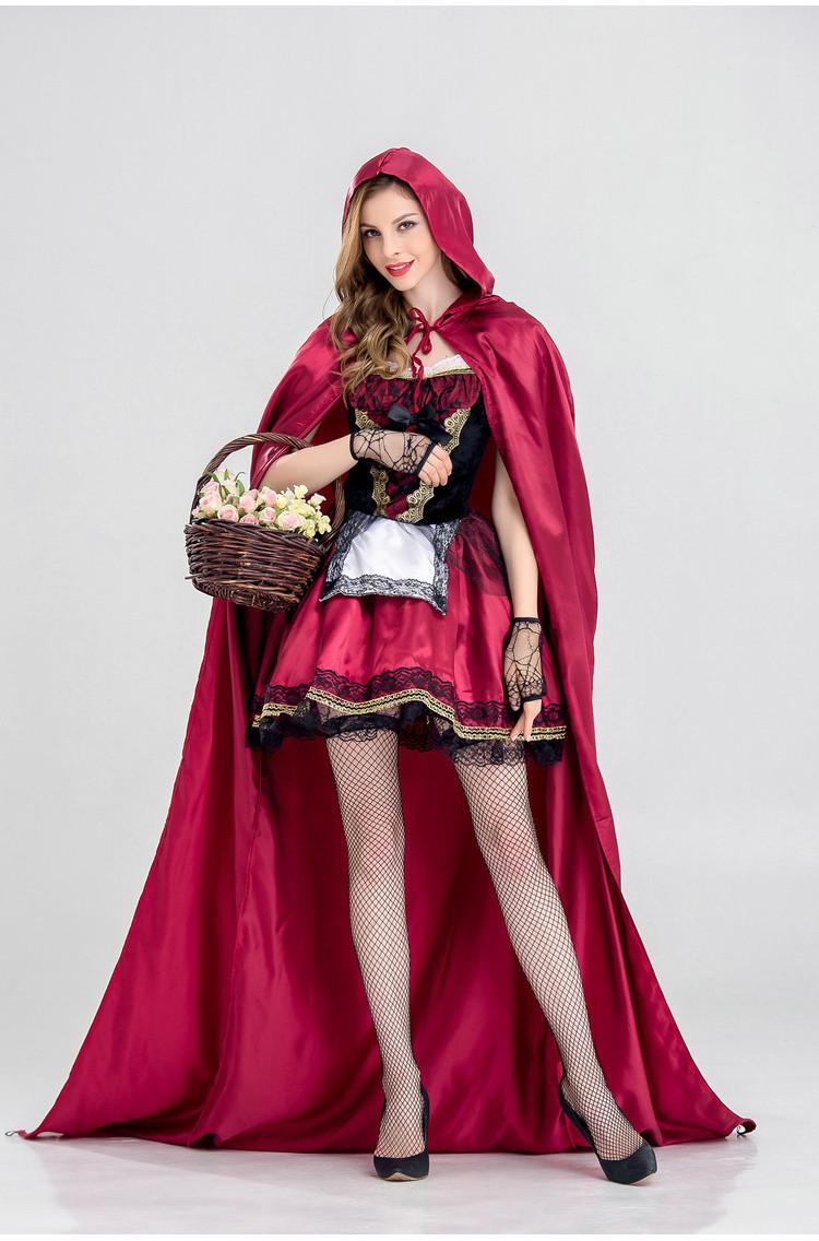 

Elegant Adult Red Riding Hood Costume For Cosplay Events And Theme Parties L
