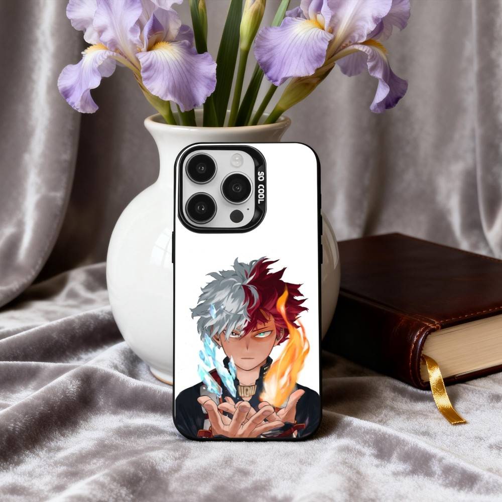 S-Shoto-O T-Todoroki M-MHA-A Phone Case For iPhone17,16,15,14,13,12,11 Plus,Pro Max Candy Silver Plated Inside Cover
