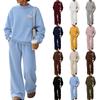 Women's Stylish Casual Long Sleeve Color 2 Piece Sweatsuit Set for Everyday Wear