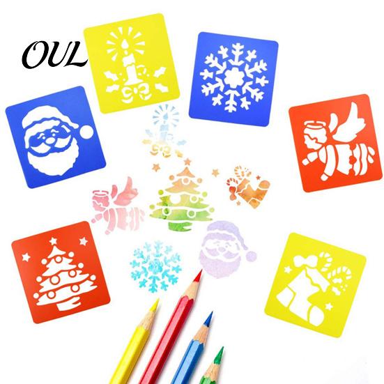 6 Piece Stencil Set Pcs Painting Template Stencils, 5.5x5.9 Inch Washable Reusable DIY Art And Craft Stencils for Wood Paper Fabric, Home Decor