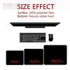 PC Small Keyboard Table Mats Mouse Pad Locking Edge Black and White Strata Liquid Mausepad Computer Mat Art Gaming Office Rug