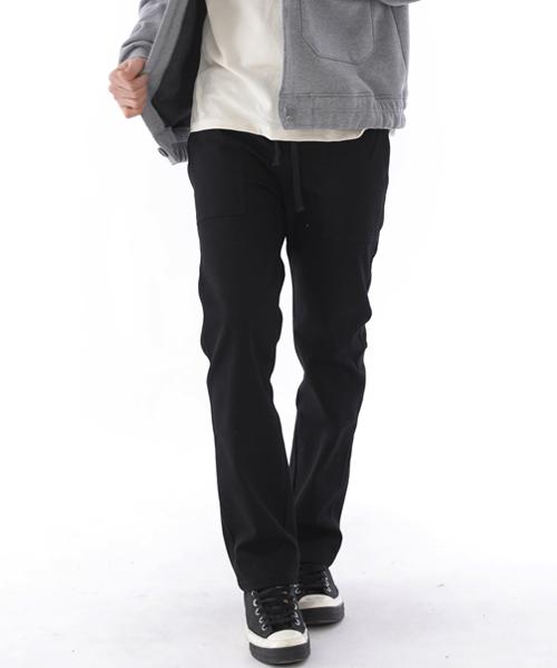Seinteukeulu Nice Bag Straight Fatigue Pants Nsb-320 Black