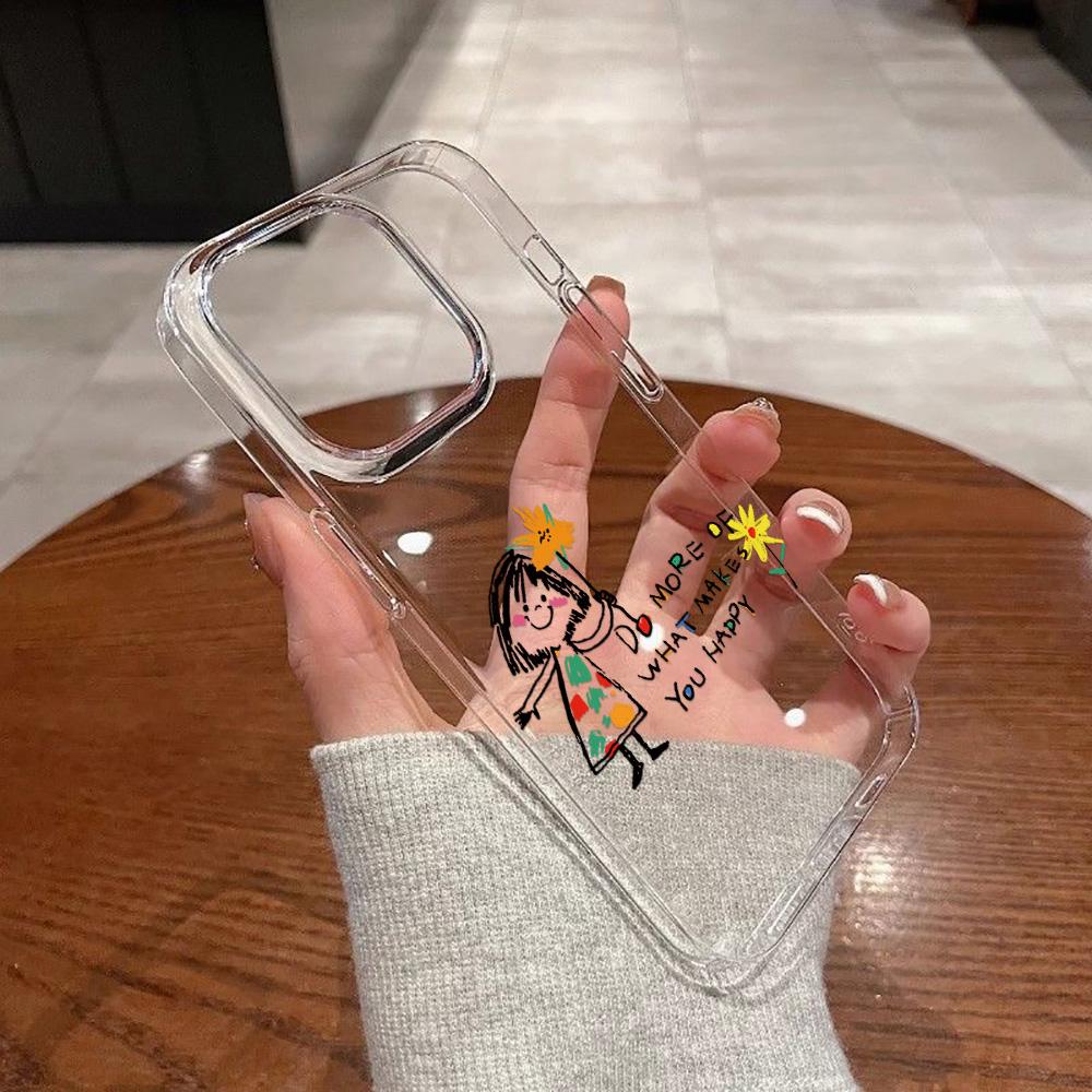 Acrylic Phone Case for iPhone 11 12 13 14 Pro 12 14 16 Pro Max for Samsung A16 A36 A56 S24 FE High-quality Painted Anti-fall Mobile Phone Case