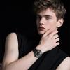 Oidea Triangular Stainless Steel Men's Wristwatch Fashion Stylish Unique PU Strap Cool Masculine Gift Anniversary Birthday Black