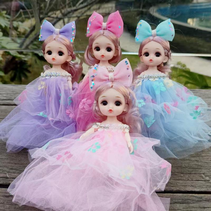 

20cm Girl Princess BABI Doll Toys 1/8 BJD Doll Joints Movable Exquisite Make-up Sweet Bow Wedding Princess Doll Dress Up Toys