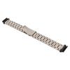 Watch Band Replacement Stainless Steel Dual Buckle 24mm for Garmin Fenix 7S 6S 5S Silver