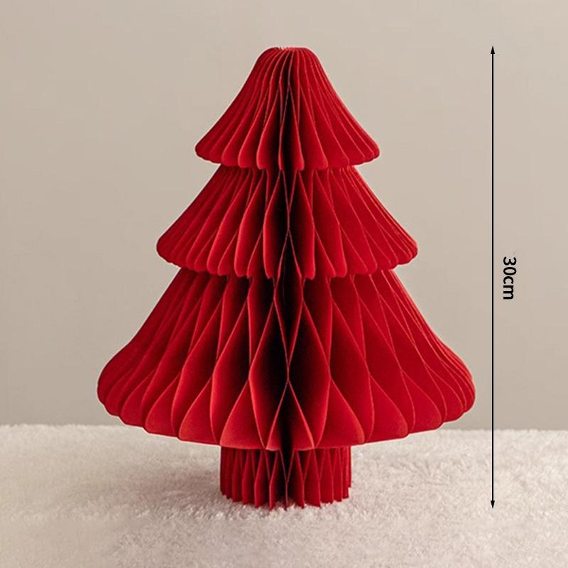 2026 Christmas Tree Honeycomb Ball 3D Folding Christmas Tree Ornament Desktop Decoration  for Xmas Navidad Happy New Year Decor