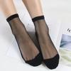 5 Pairs Fashion Breathable Glass Silk Women's Cotton Socks Crystal Stockings Comfortable Light Small Fresh