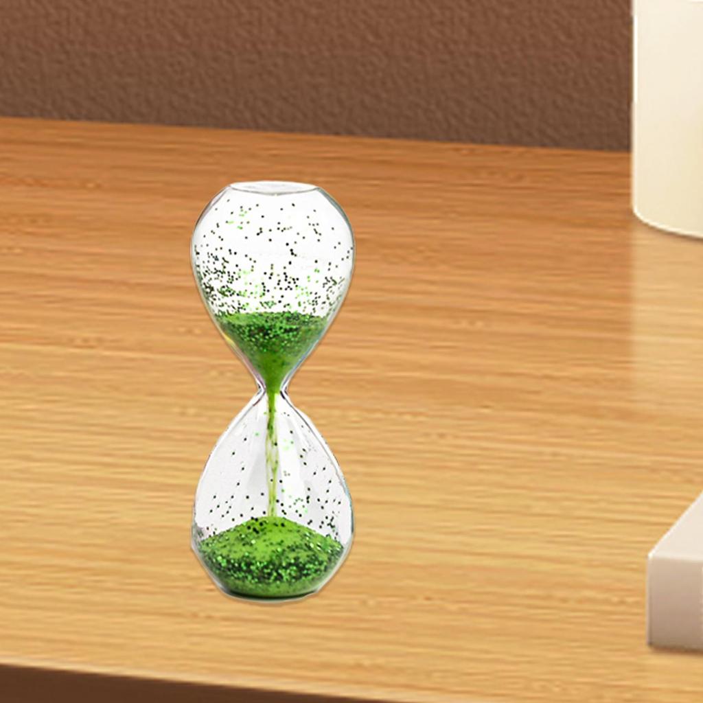 Reloj de Arena Temporizador de Arena Hogar Temporizador de Yoga Reloj de Arena de Vidrio con Purpurina Temporizador de Arena para Dormitorio Sala de Estar Regalo Familiar de Vacaciones Niños