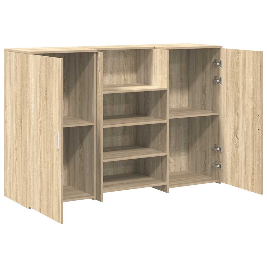 Biurko Recepcyjne Dąb Sonoma 155X50X103,5 Cm Drewno Klejone