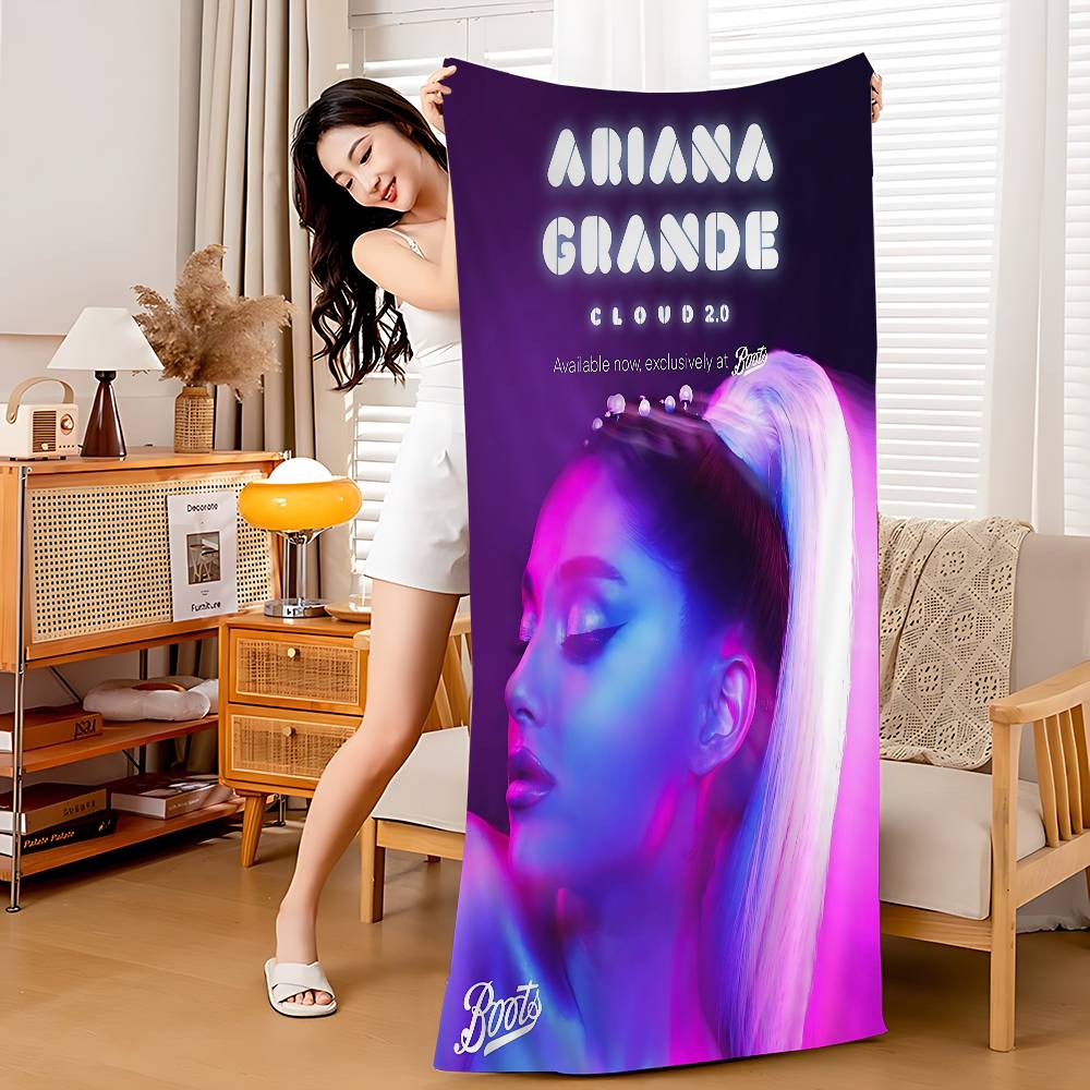 

Pop Singer A-Ariana G-Grande Microfiber Beach Towel Absorbent Quick Dry Soft Yoga Swimming Resort Mountain Climbing Towel W40*H60(CM)