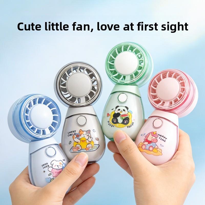 Portable Handheld Fan With Usb Rechargeable Battery For Kids And Students