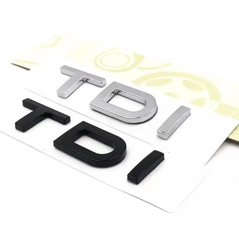 3d ABS Black TFSI Logo TDI Letters Car Trunk Emblem Badge For Hot A3 A4 A5 A6 A7 A8 Q2 Q3 Q5 Q7 Q8 TFSI TDI Sticker Accessories