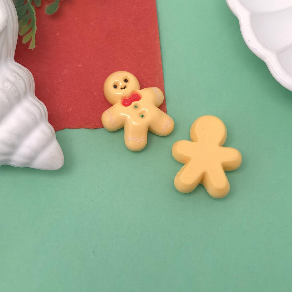 Kawaii Cartoon Christmas Series Flatback Resin Cabochon DIY Headwear Craft Doll House Accessories