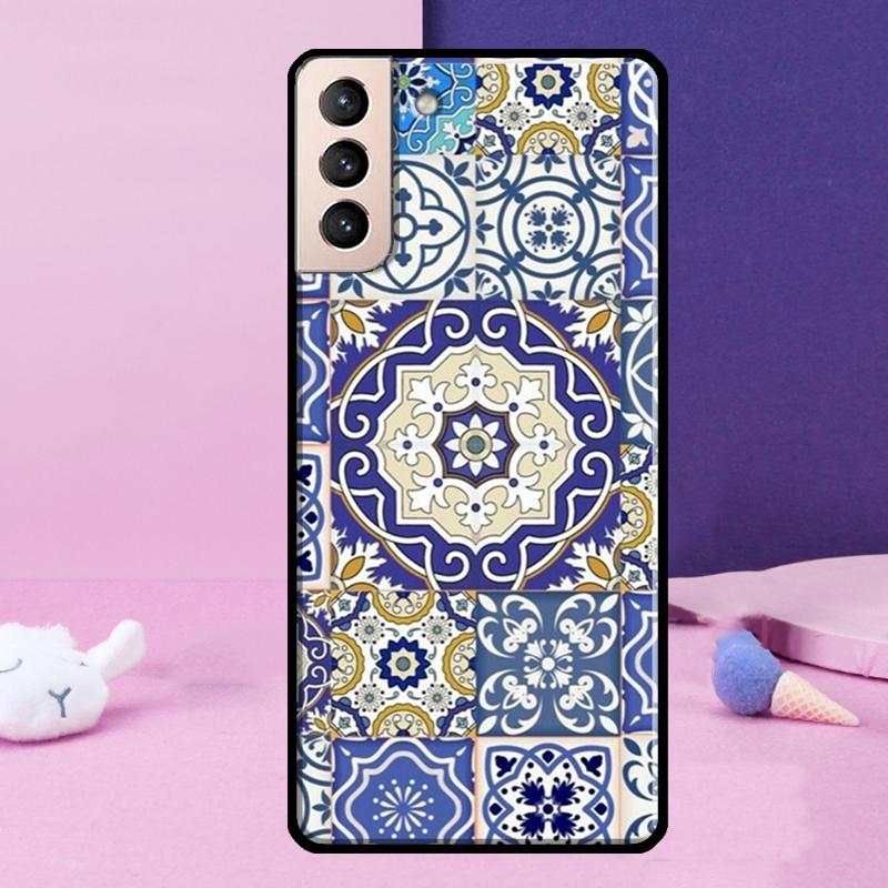 Moroccan Tile Phone Case For Samsung Galaxy S25 Ultra S24 Ultra S9 S10 S20 S21 S22 Plus S23 S24 FE Cover