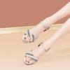Sandali da donna estivi 2025 estivi open-toe morbida pelle cinturino trapano fibbia a un cinturino tacco alto spesso modello versatile da donna estivo bocca di pesce