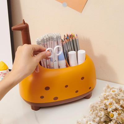Cartoon Pen Holder Desktop Organizer Creative Stationery Makeup Brush Storage Box for