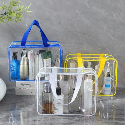 PVC Transparent Waterproof Makeup Bag - Large Capacity Portable Women's Toiletry Organizer