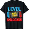 Level 10 Unlocked Legendary Gamer Birthday Fun Unisex T-Shirt