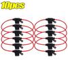 In Line Automotive Fuse Socket Mini Blade Fuse Holder Splash-Proof 12V 30A with Fuse Blade Disconnect Switch Socket 5-20pcs Fuse Holders1