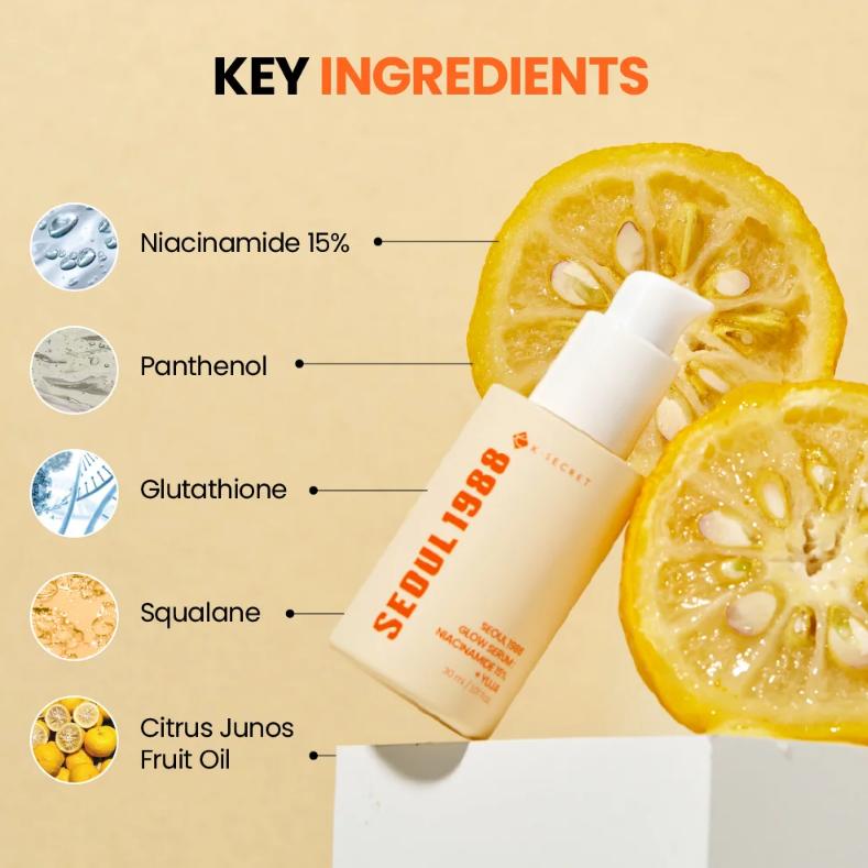 K-SECRET SEOUL 1988 YUJA GLOW SERUM 30ml