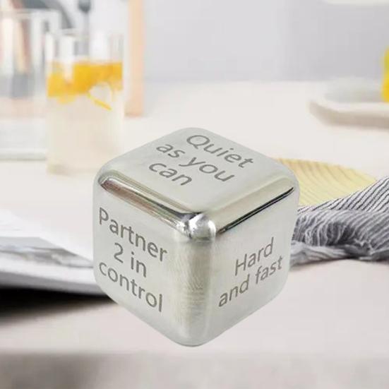 Metal Dice Romantic Date Night Decision Dice Fun Activity Couples Dice Game Toy for Valentine's Day Anniversary
