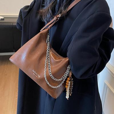 Underarm Bag Women's 2025 New Retro Versatile Large-capacity Shoulder Handbag Fashion Chain Work Tote Bag