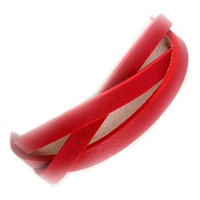 [R6854] - Lederarmband 'Authentik' rot - 22 cm- 18 mm