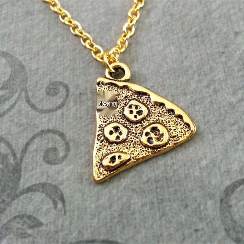 Gold Pizza Slice Charm Necklace - Hot Selling Pizza Pendant