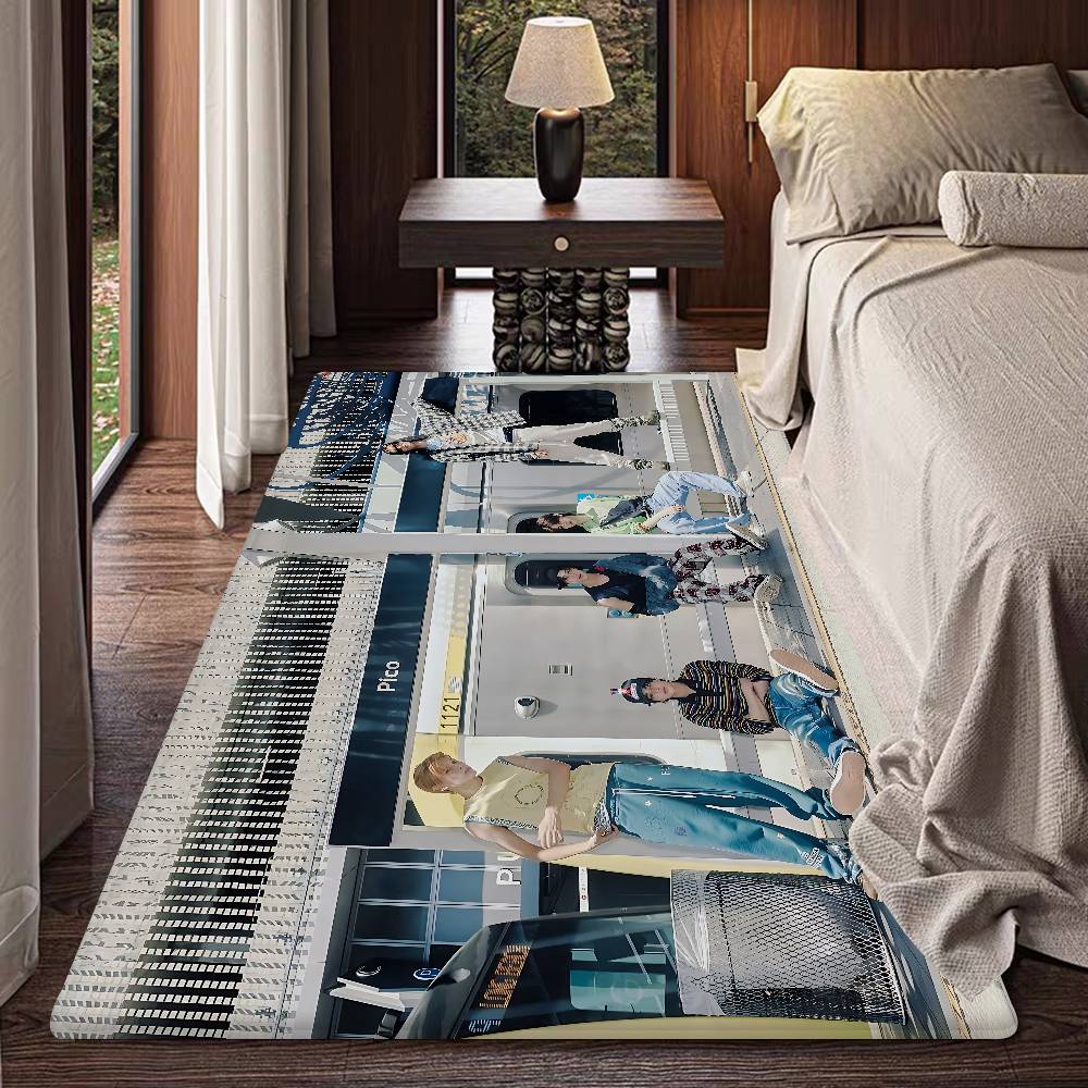 KPOP C-cORTIS Floor Mat Rectangle Anti-slip Home Soft Badmat Front Door Indoor Outdoor Mat Welcome Doormat