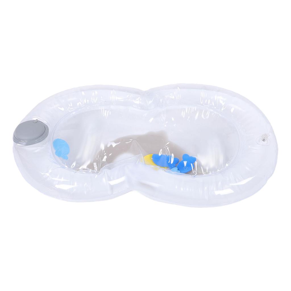 Dog Cat Water Mat Pet Anti Scratch PVC Leakproof Cooling Water Sensory Play Mat L Gray