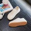 Leather women's autumn new leather sports and leisure shoes versatile platform white shoes two wear board shoes