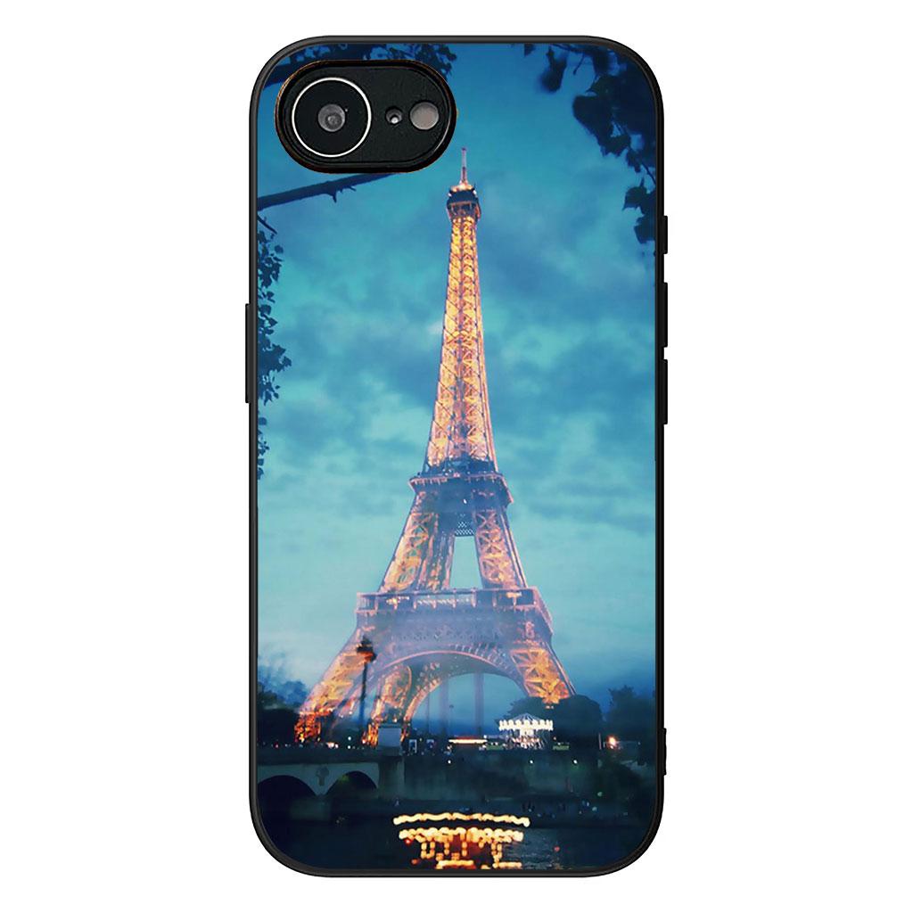 Love Paris Eiffel tower pink Phone Cover Case for Apple iPhone 16 15 14 Plus 13 12 Mini 17 Pro Max + ProMax 16E Air 16+ Casing