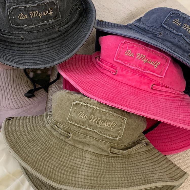 Retro Western Cowboy Hat Female Hot Girl Japanese Versatile Sunshade Outdoor Mountaineering Hat Fisherman'S Hat