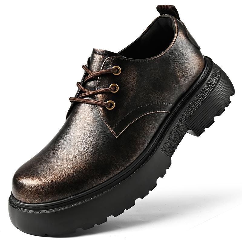 

Оксфорды Деловые Мужские Свадебные Кожаные Туфли Мужские Лифты Увеличение Роста 5см Большие Размеры 38-46 44 коричневый