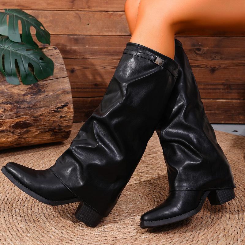 Large size thick heel trousers long boots for women 0000 autumn and winter new fashion high boots fashion boots for women