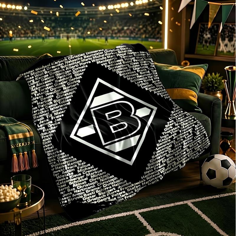 Coperta Borussia Verde Nera Leggera Coperta Ideale per il Letto Perfetta per Viaggi, Campeggio, Soggiorni, Uffici, Divani, Regalo di Natale per Fan