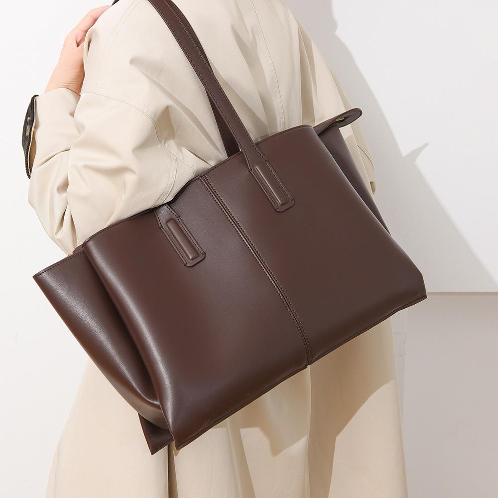 Nuova Borsa a TOTE da Donna Borsa a Spalla Singola di Alta Gamma Semplice e alla Moda Borsa a TOTE di Grande Capacità per Donne