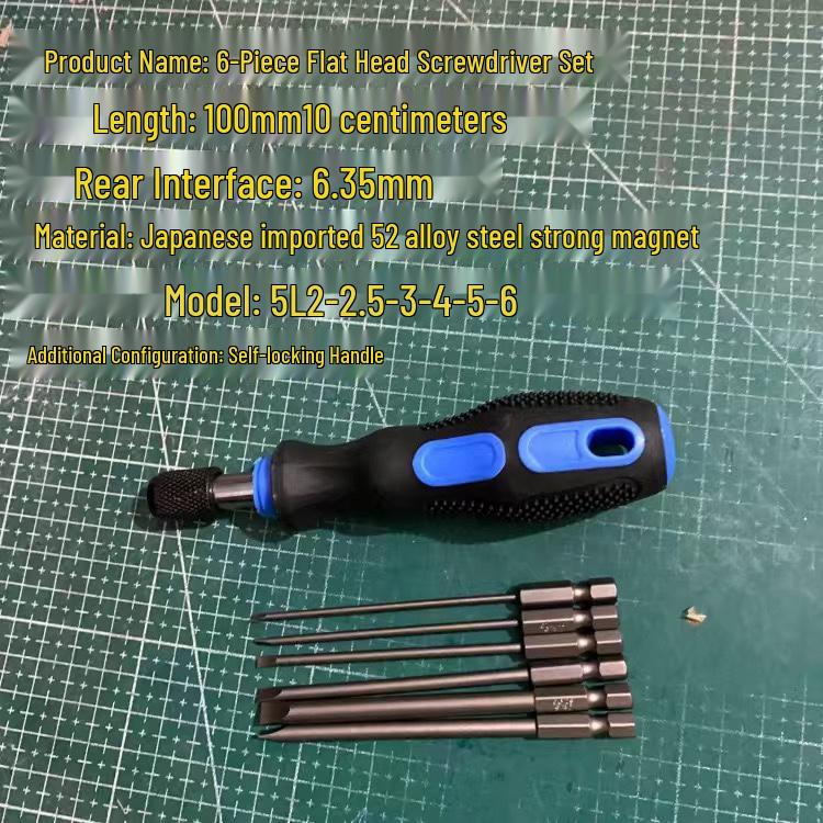 Japan S2 Steel Magnetic Slotted Flat Head Electric Screwdriver Bit