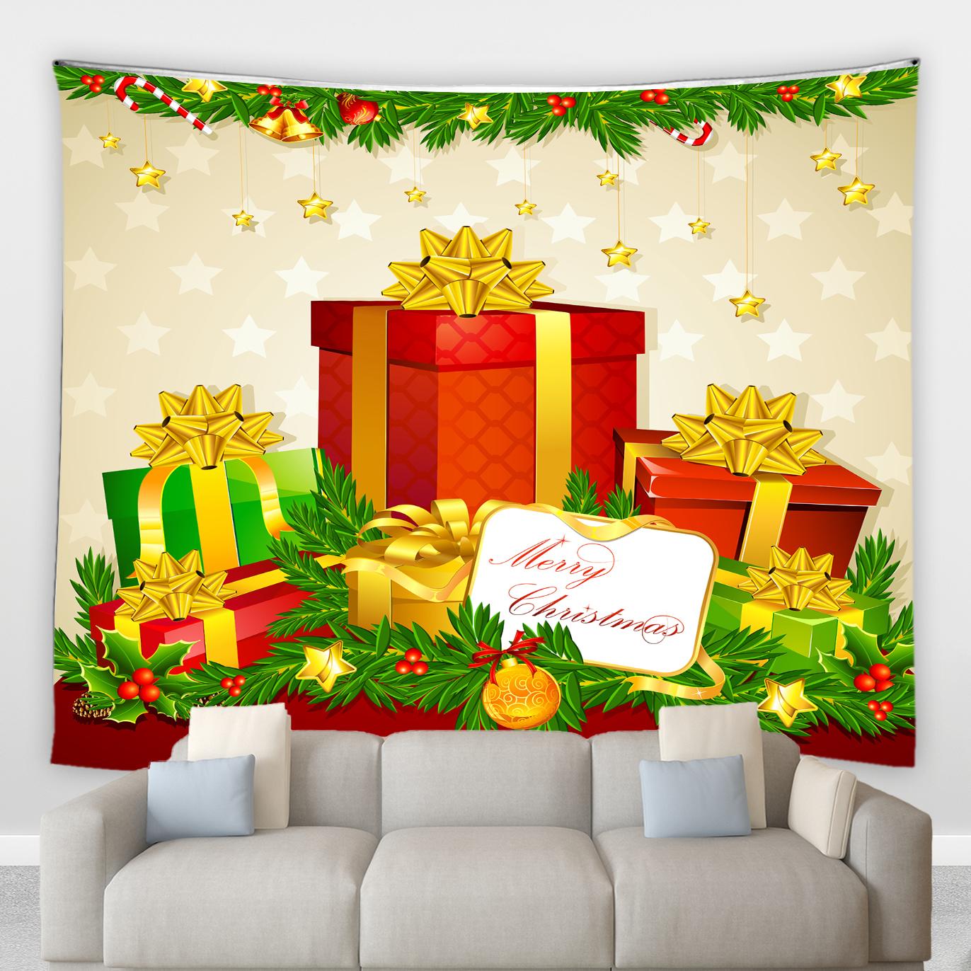 Рождественский гобелен Святочный шар Праздничная вечеринка Декор фон настенный Гобелен — фото 4