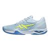 Asics Court Control FF 3 Sapatos de Badminton Confortáveis de Cano Baixo Sapatos Femininos Azul-Claro 1072A089-404
