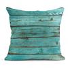 Wood grain marine anchor cyan linen pillowcase sofa cushion cover home decoration can be customized for you 40x40 45x45