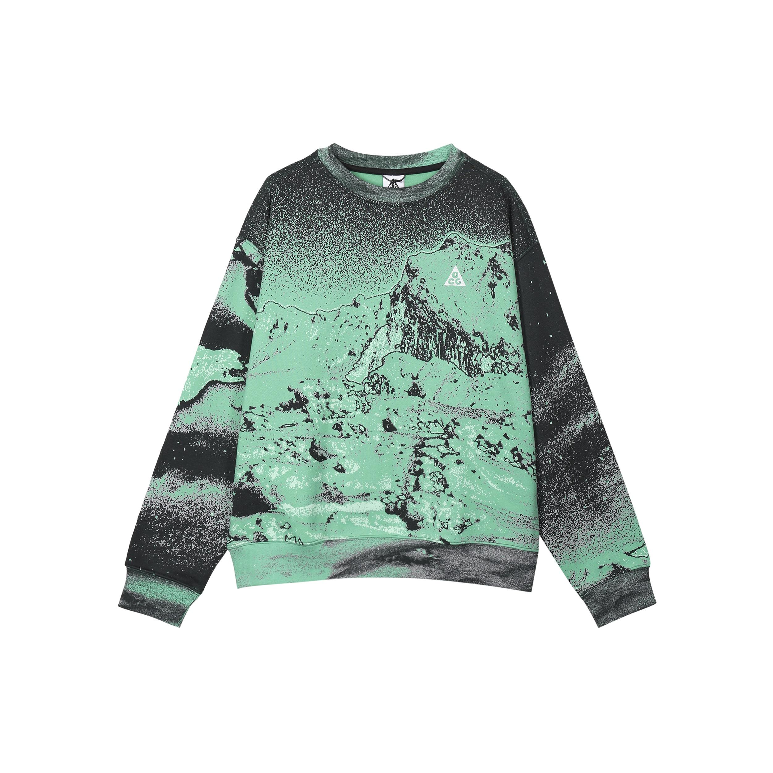 Nike ACG Therma-FIT CREW printed top  Green  Men s DQ5792-369 L